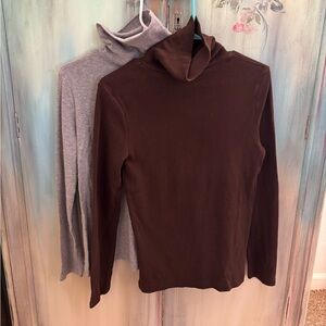 Bundle of Brown and Gray Turtleneck size small Tops. Great condition.